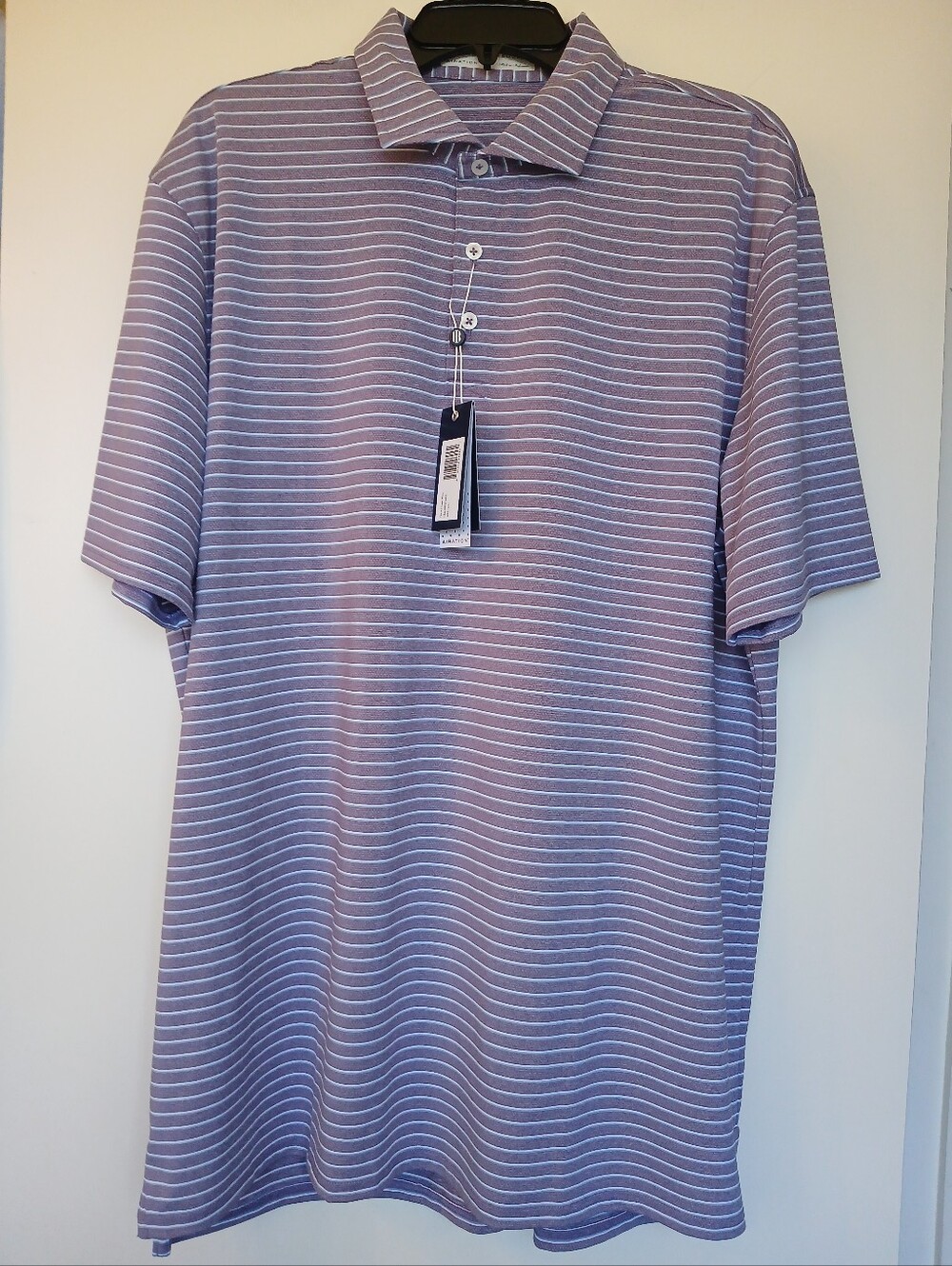 Holderness & Bourne The Springer Shirt Mens XXL Purple Striped Golf Polo